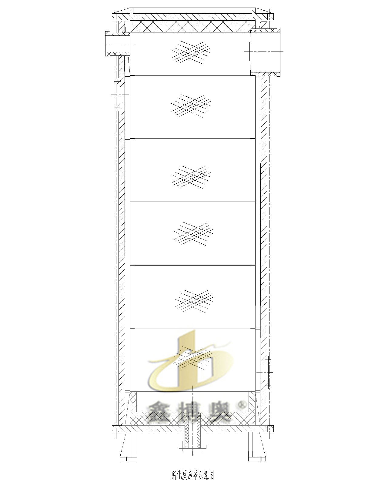 鑫博奥ZHJK系列zhuanli型石墨酯化反应器设计图