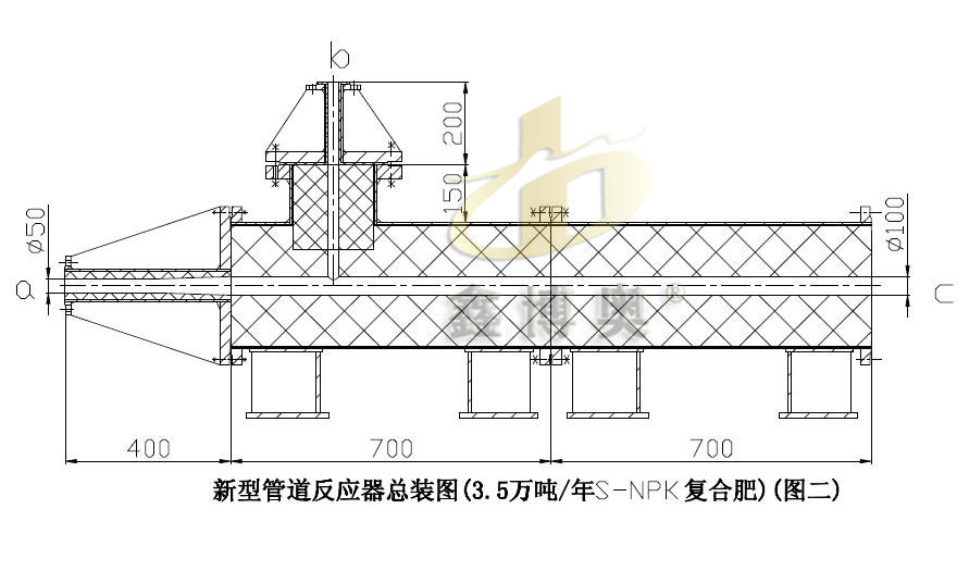 S-NPK复合肥石墨管道反应器选型设计图